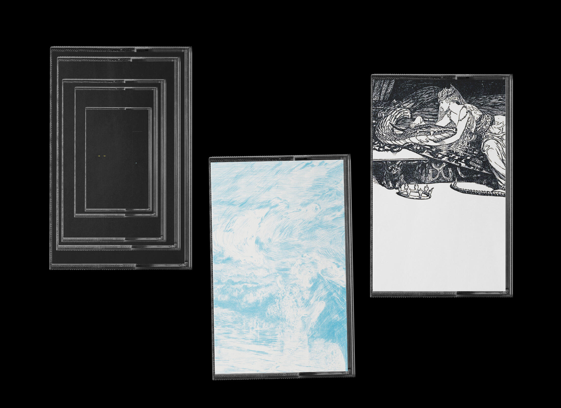 Double page de la mise en page de Solsticia Détective.