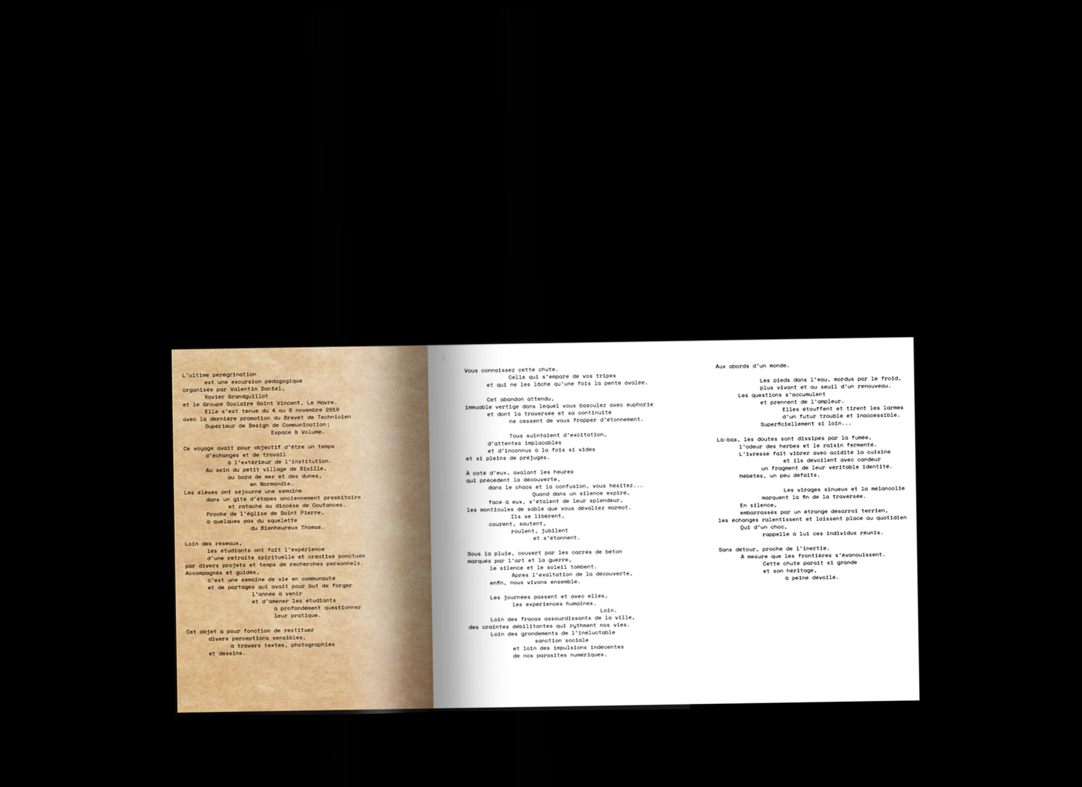 Double page de la mise en page de Solsticia Détective.