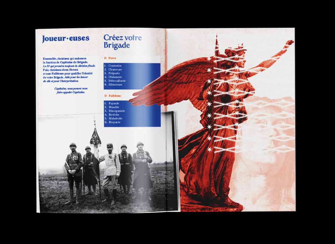 Double page de la mise en page de Rouille & Sang.