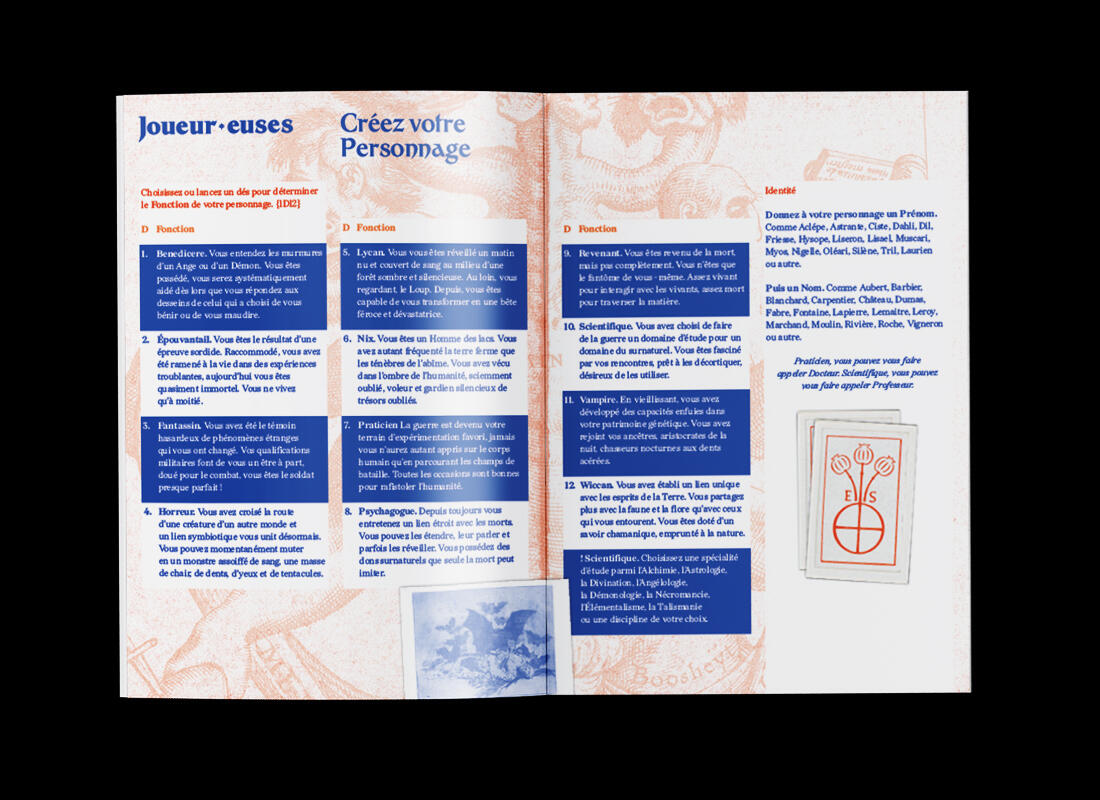 Double page de la mise en page de Rouille & Sang.